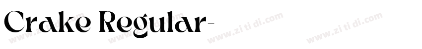 Crake Regular字体转换